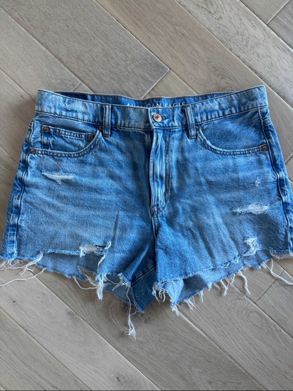 American Eagle Outfitters 90s boyfriend shorts Distressed Denim women’s size 8